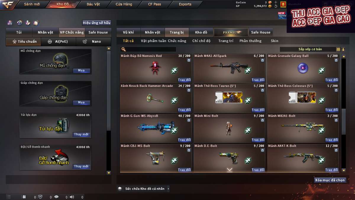 shop acc cf uy tin gia re